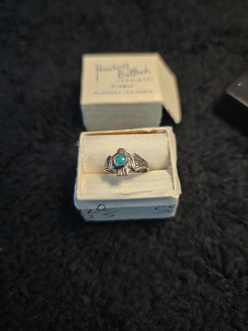 Sterling Child's Turquoise Ring, Size 2 1/2